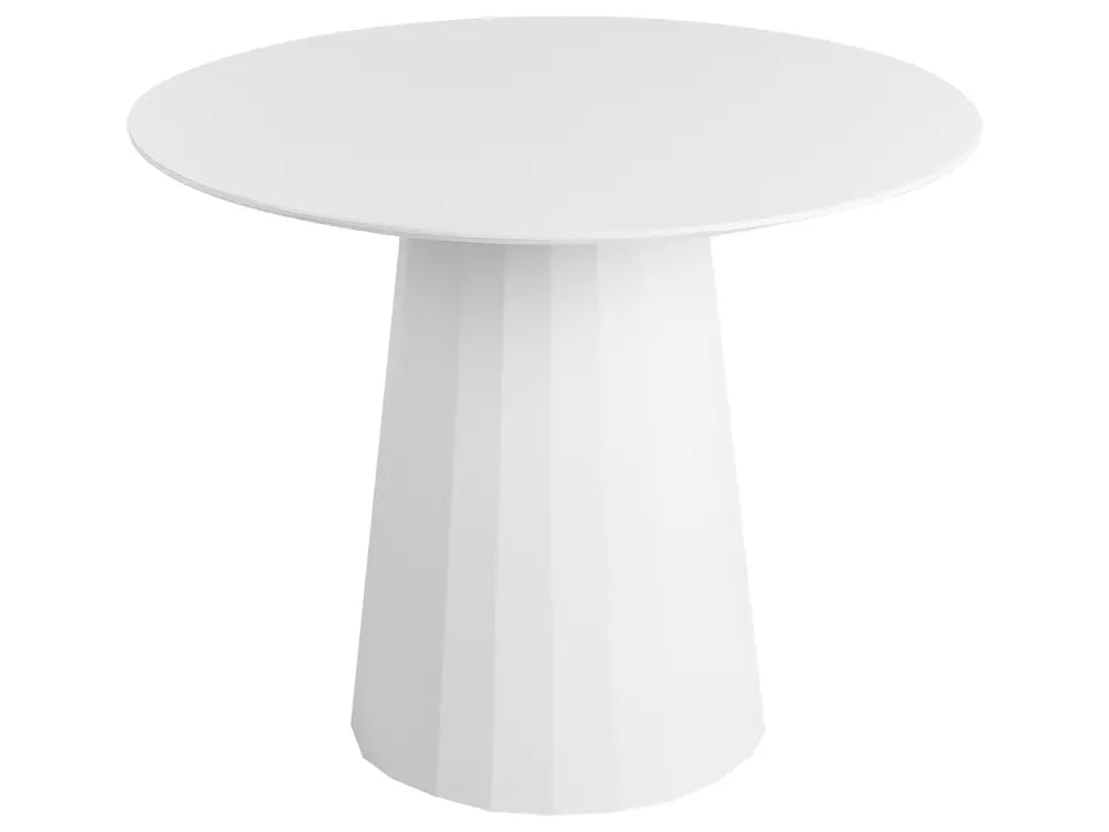White round table on a white background