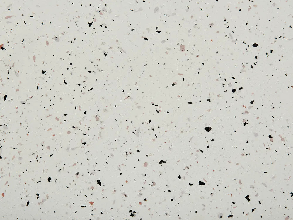 Side Table 50 cm 50 cm White Terrazzo Rohun