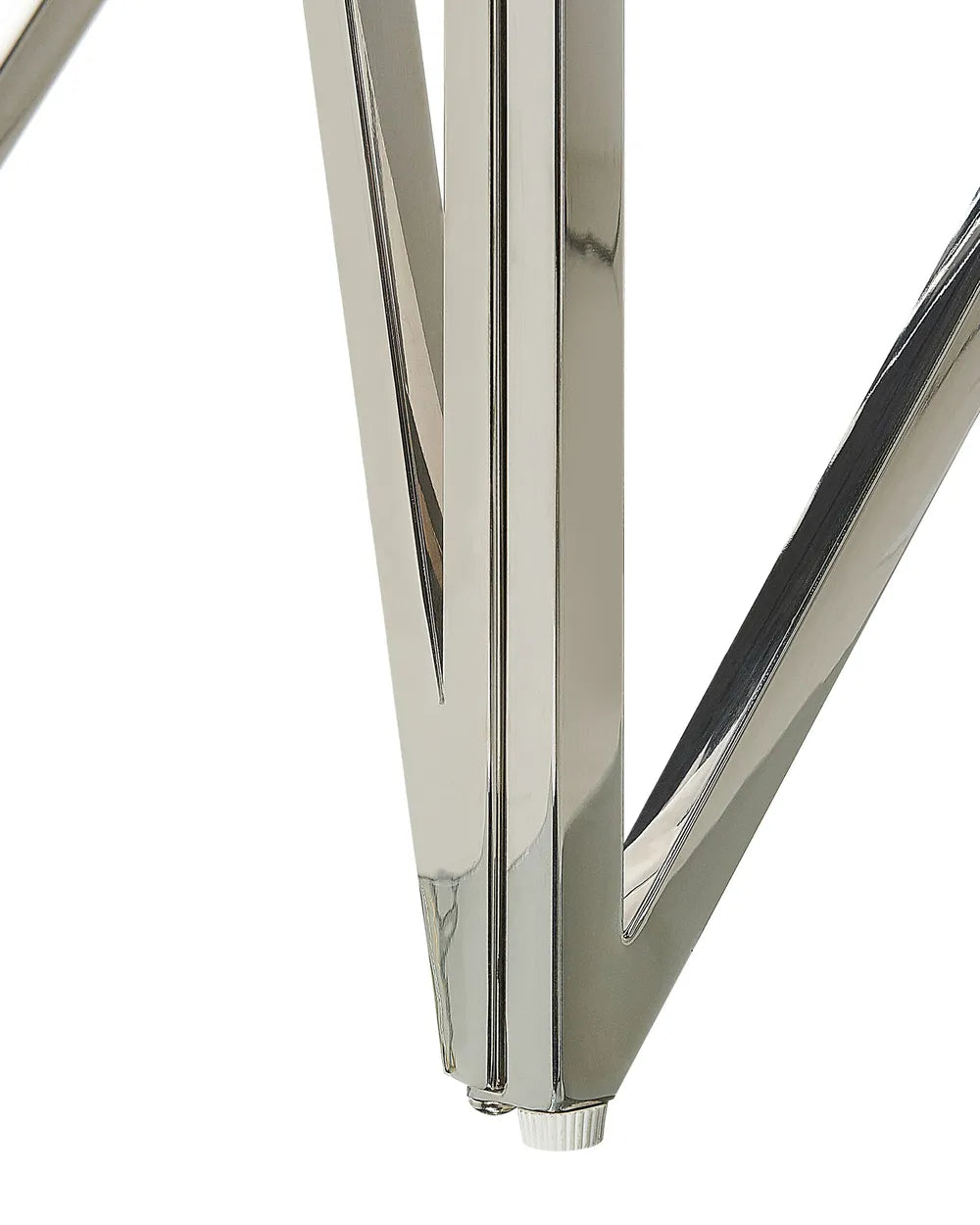Console Table Tempered Glass Silver Deral