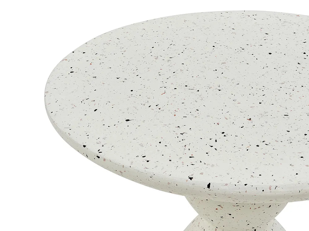 Side Table 50 cm 50 cm White Terrazzo Rohun
