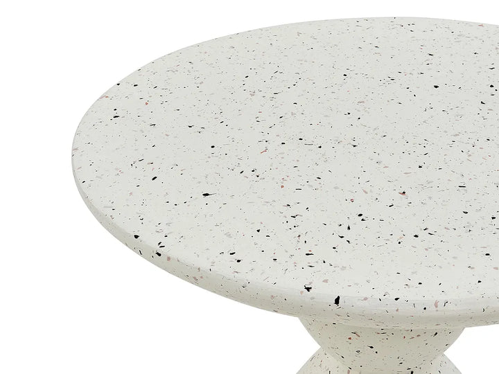 Side Table 50 cm 50 cm White Terrazzo Rohun