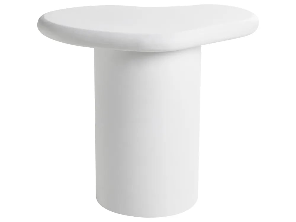 White round table on a white background
