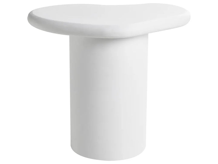 White round table on a white background