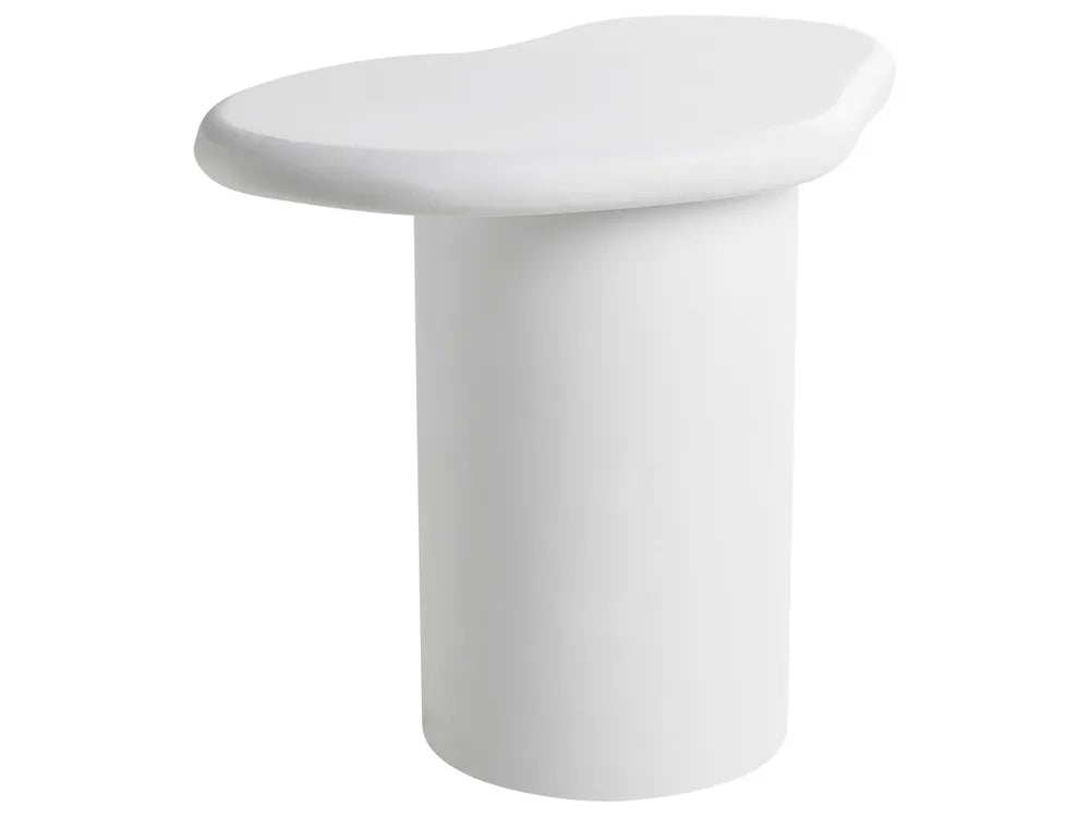 White side table on a white background