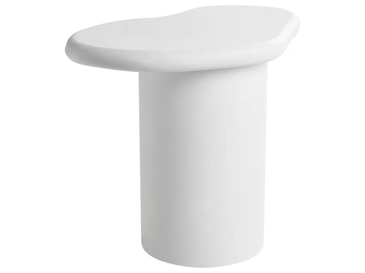 White side table on a white background