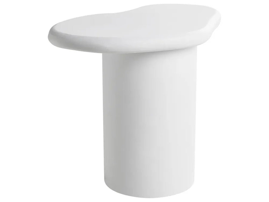White side table on a white background