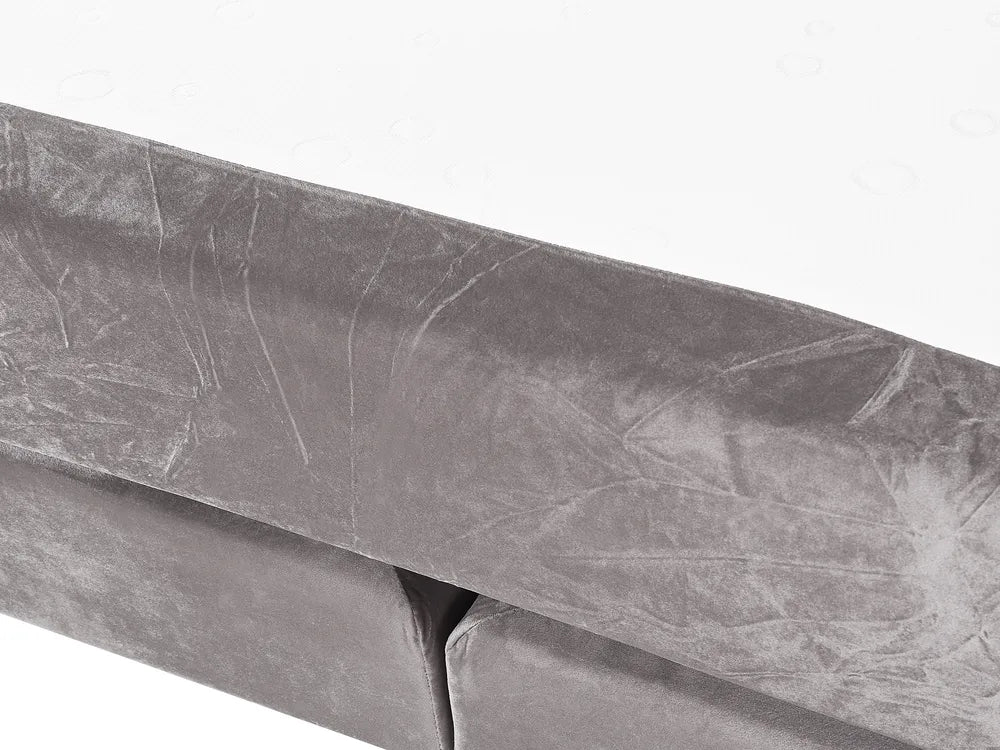 Divan Bed Velvet 180 x 200 cm (EU Super King) Grey Concorde