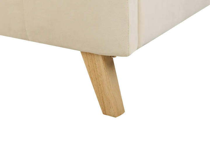 Bed Velvet 180 x 200 cm (EU Super King) Beige Elvana
