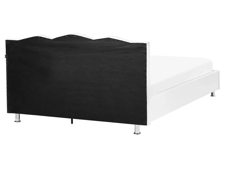 Ottoman Bed Faux Leather 160 x 200 cm (EU King Size) White Minas