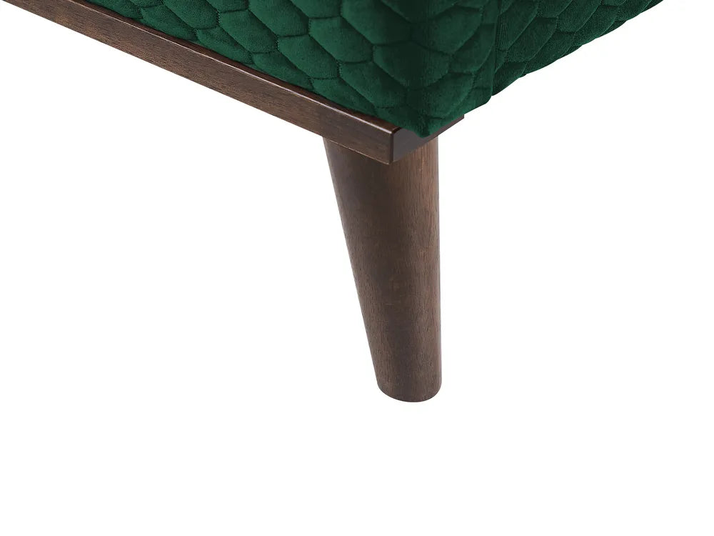Bed Velvet 140 x 200 cm (EU Double) Dark Green Canuto
