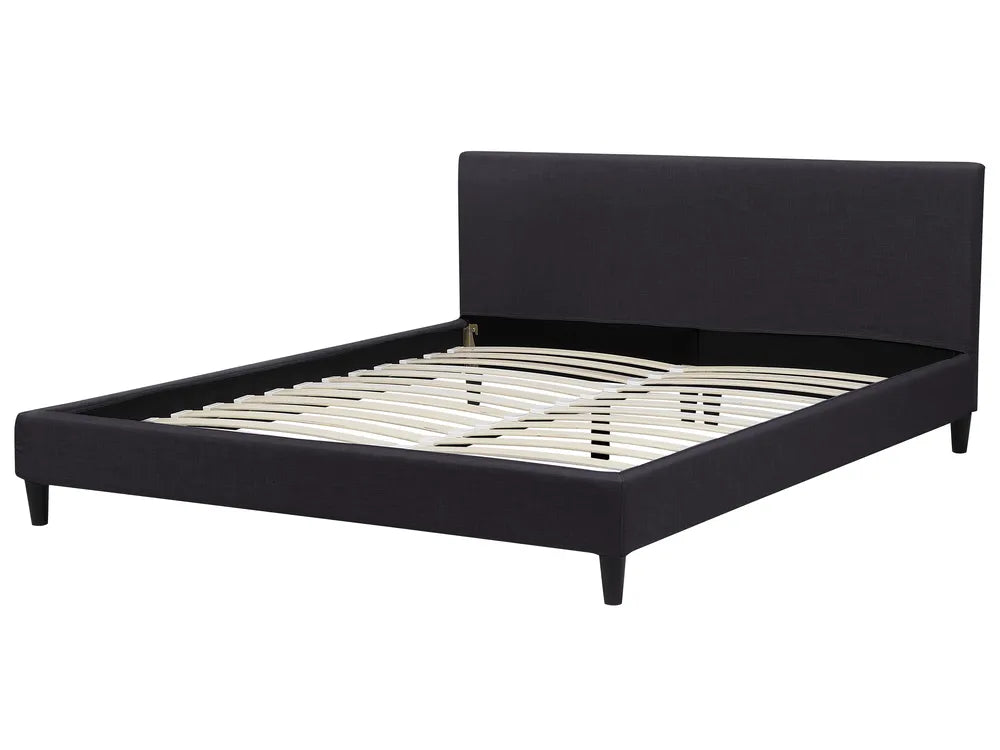 Super king black bed with removable fabric cover