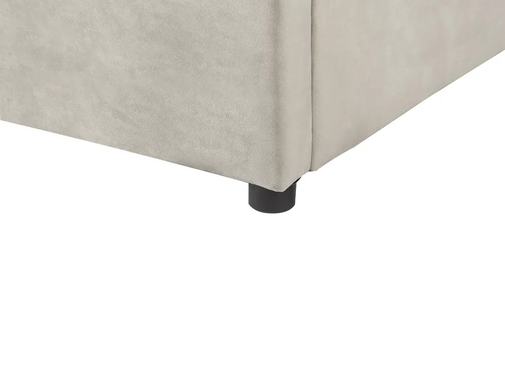 Ottoman Bed Velvet 180 x 200 cm (EU Super King) Taupe Ameire