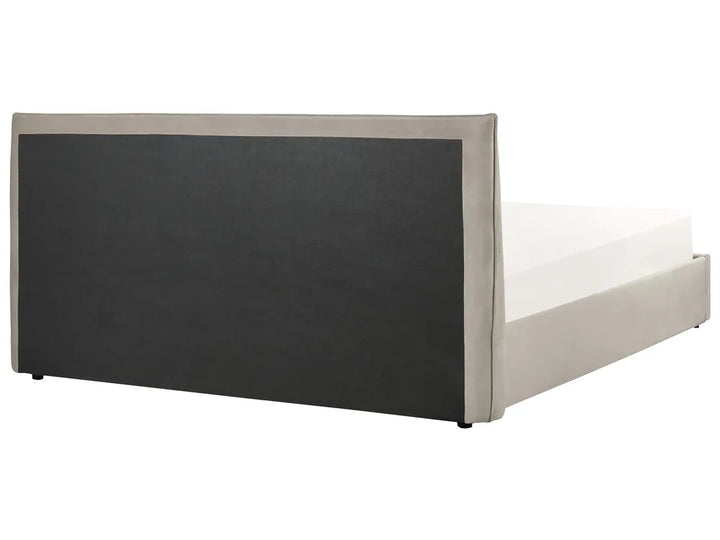 Ottoman Bed Velvet 180 x 200 cm (EU Super King) Taupe Ameire