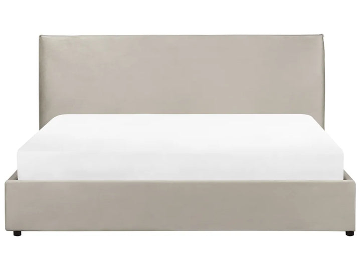 Ottoman Bed Velvet 180 x 200 cm (EU Super King) Taupe Ameire