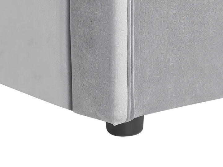 Trundle Bed Velvet 90 x 200 cm (EU Single) Light Grey Beckett