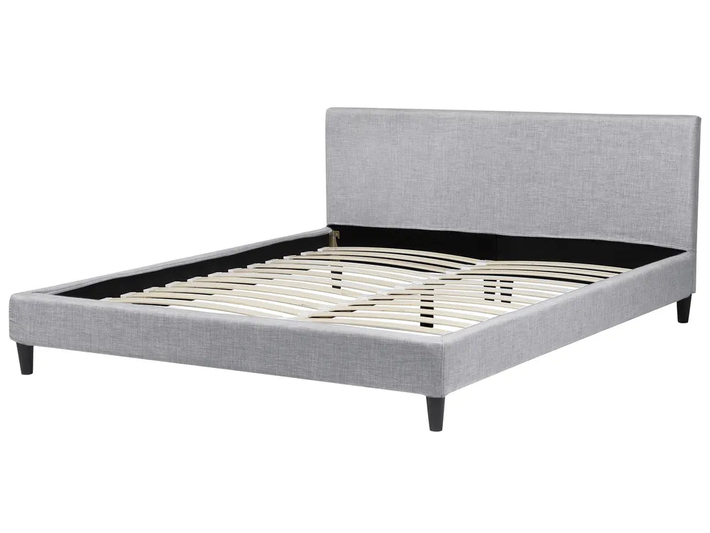 Super king fabric bed with ambient headboard lighting