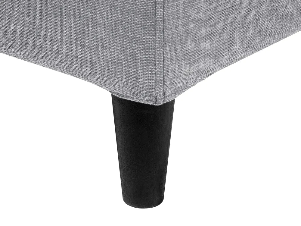 Bed with LED Fabric 180 x 200 cm (EU Super King) Light Grey Candler