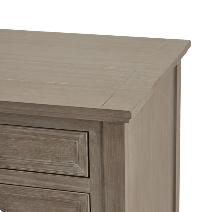 Serene Collection Three Drawer Bedside Table