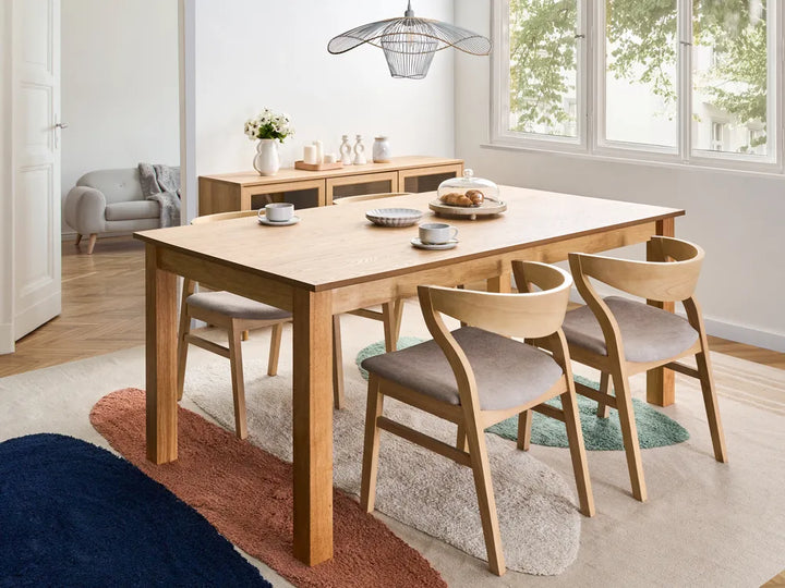 Extending Dining Table Light Ash Wood 180/280 cm 100 cm Diehl