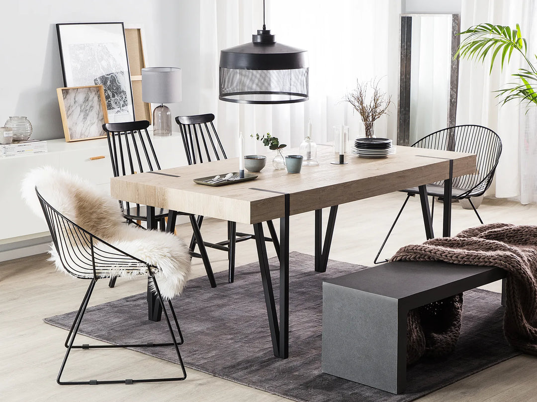 Dining Table Light Brown 180 cm 90 cm Feodora