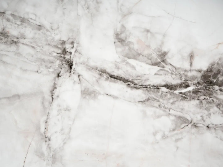 Dining Table White Marble 140 cm 80 cm Glass Orise