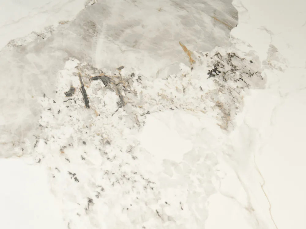 Dining Table White Marble 120 cm 70 cm Ceramic Walsh