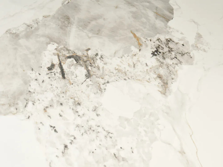Dining Table White Marble 120 cm 70 cm Ceramic Walsh