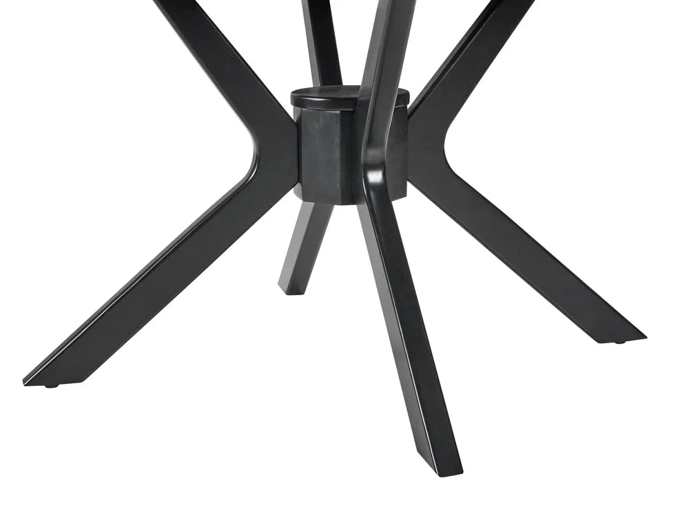 Extending Dining Table Black Oak 107/137 cm 107 cm Bergmans