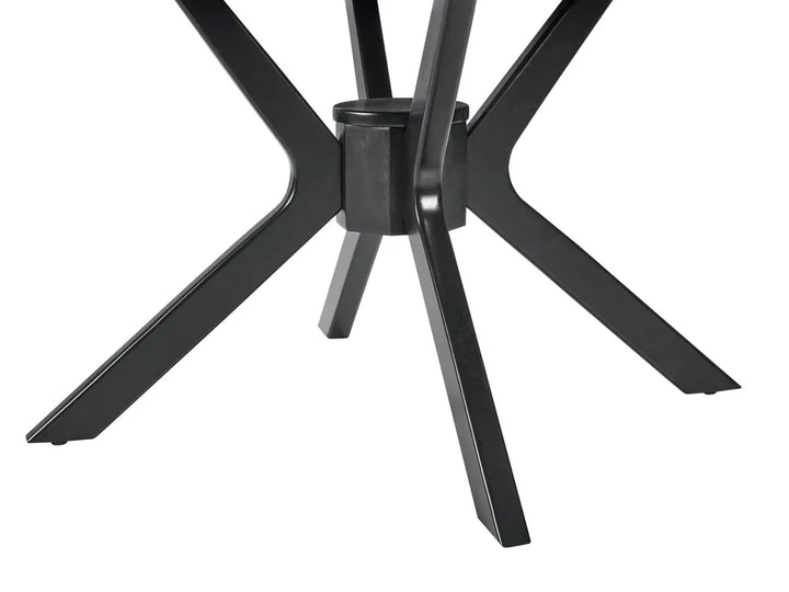 Extending Dining Table Black Oak 107/137 cm 107 cm Bergmans