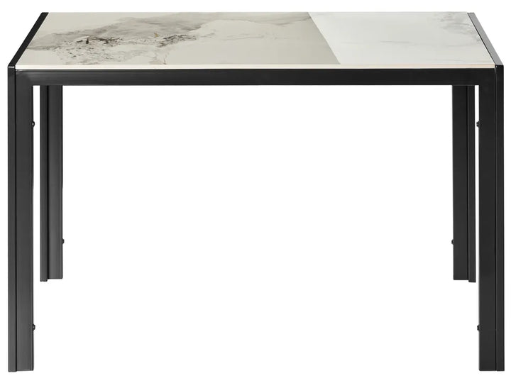 Dining Table White Marble 120 cm 70 cm Ceramic Walsh