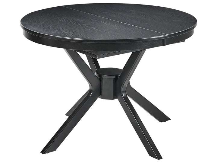 Extending Dining Table Black Oak 107/137 cm 107 cm Bergmans