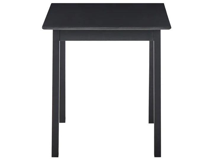 Black square table on a white background