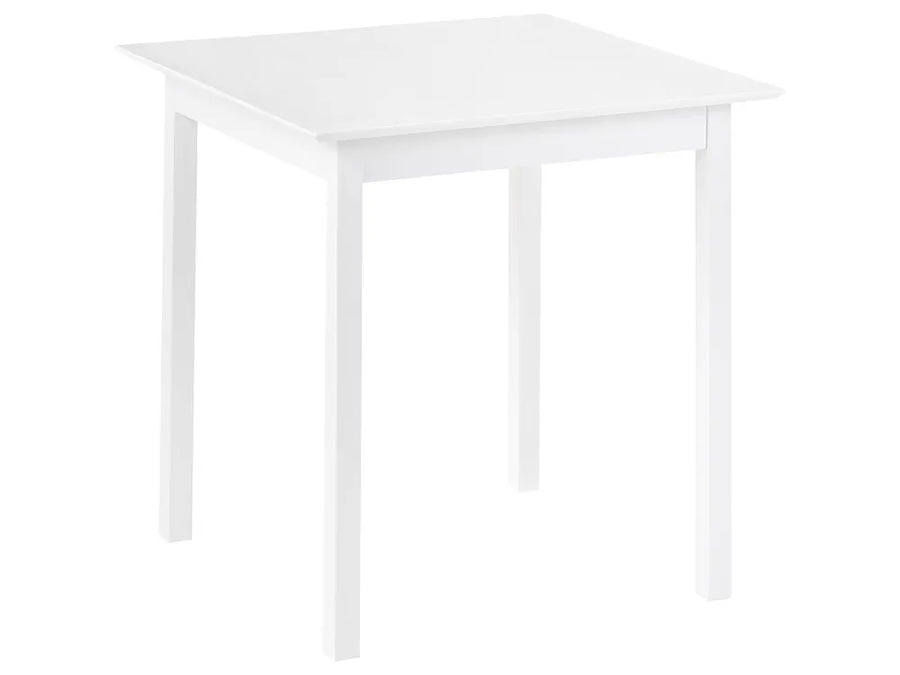 White square table on a white background