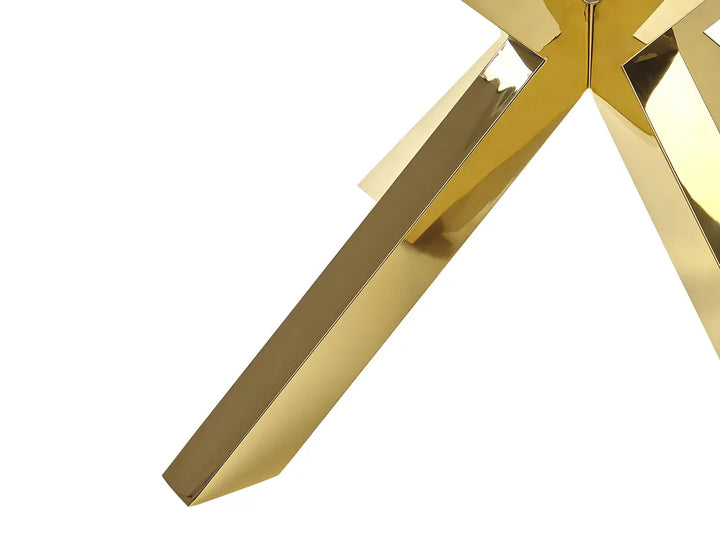 Coffee Table Tempered Glass Gold Majidah