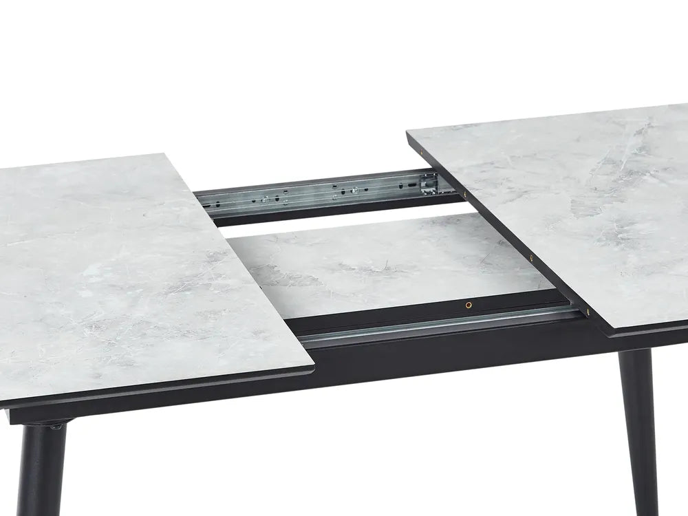 Dining Table White Marble 120/150 cm 80 cm Jahmai