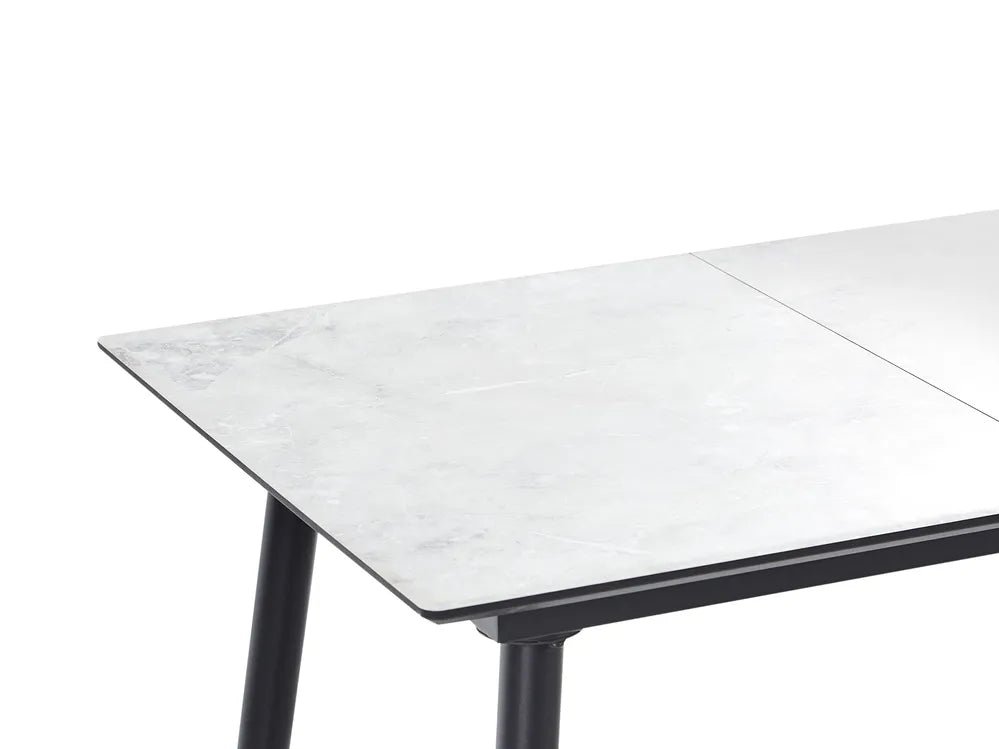 Dining Table White Marble 120/150 cm 80 cm Jahmai