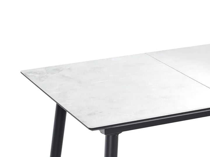 Dining Table White Marble 120/150 cm 80 cm Jahmai