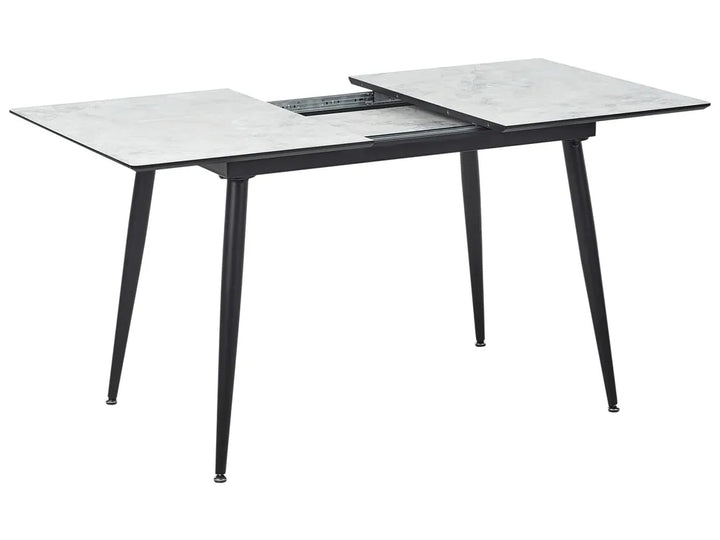 Dining Table White Marble 120/150 cm 80 cm Jahmai