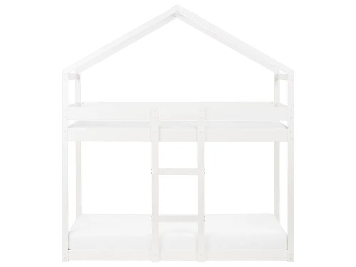 Bunk Bed House Pine Wood 90 x 200 cm (EU Single) White Madrid