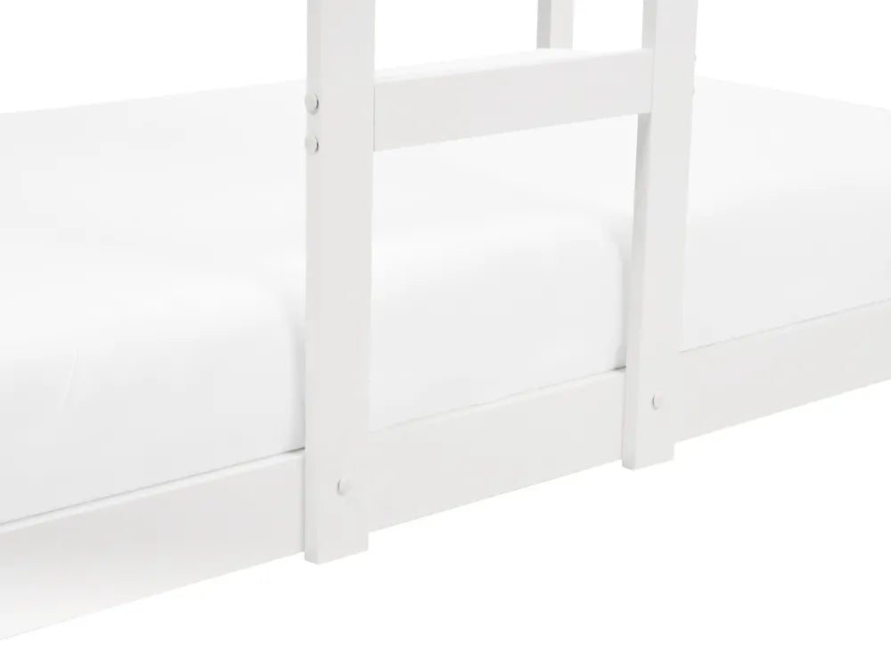 Bunk Bed House Pine Wood 90 x 200 cm (EU Single) White Madrid