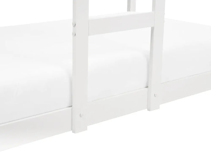 Bunk Bed House Pine Wood 90 x 200 cm (EU Single) White Madrid