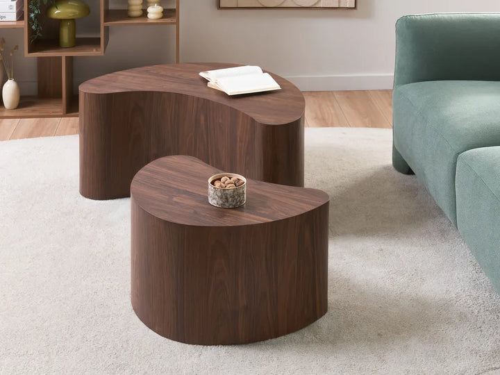 Brown MDF coffee table with wood finish