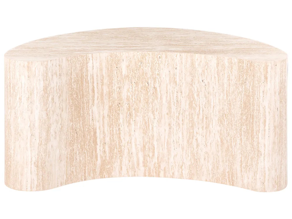 Statement coffee table with curved shape