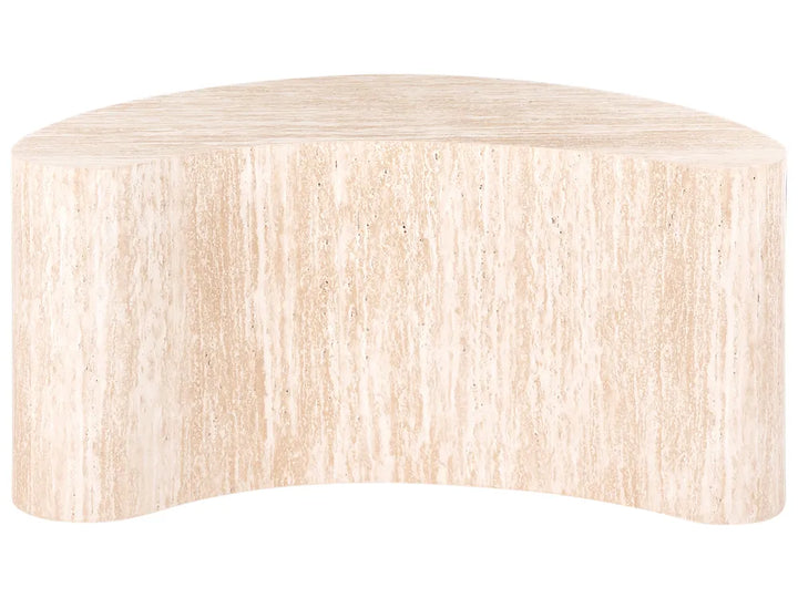 Statement coffee table with curved shape