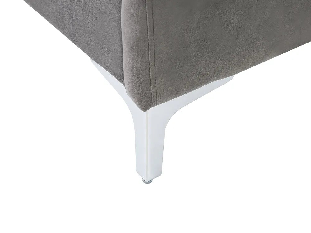 Bed Velvet 160 x 200 cm (EU King Size) Grey Rezana