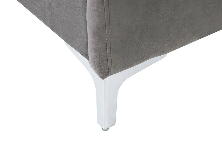 Bed Velvet 160 x 200 cm (EU King Size) Grey Rezana
