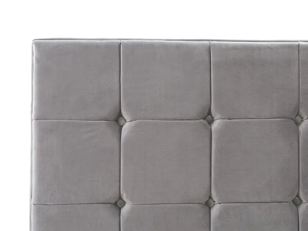 Bed Velvet 160 x 200 cm (EU King Size) Grey Rezana