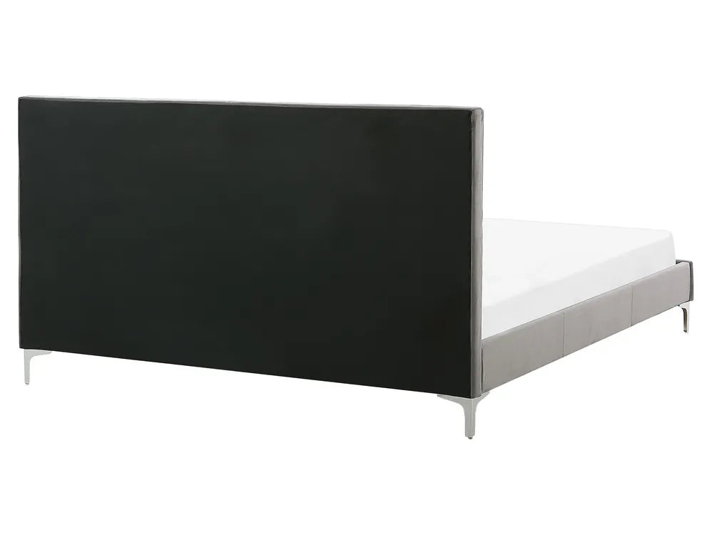Bed Velvet 160 x 200 cm (EU King Size) Grey Rezana