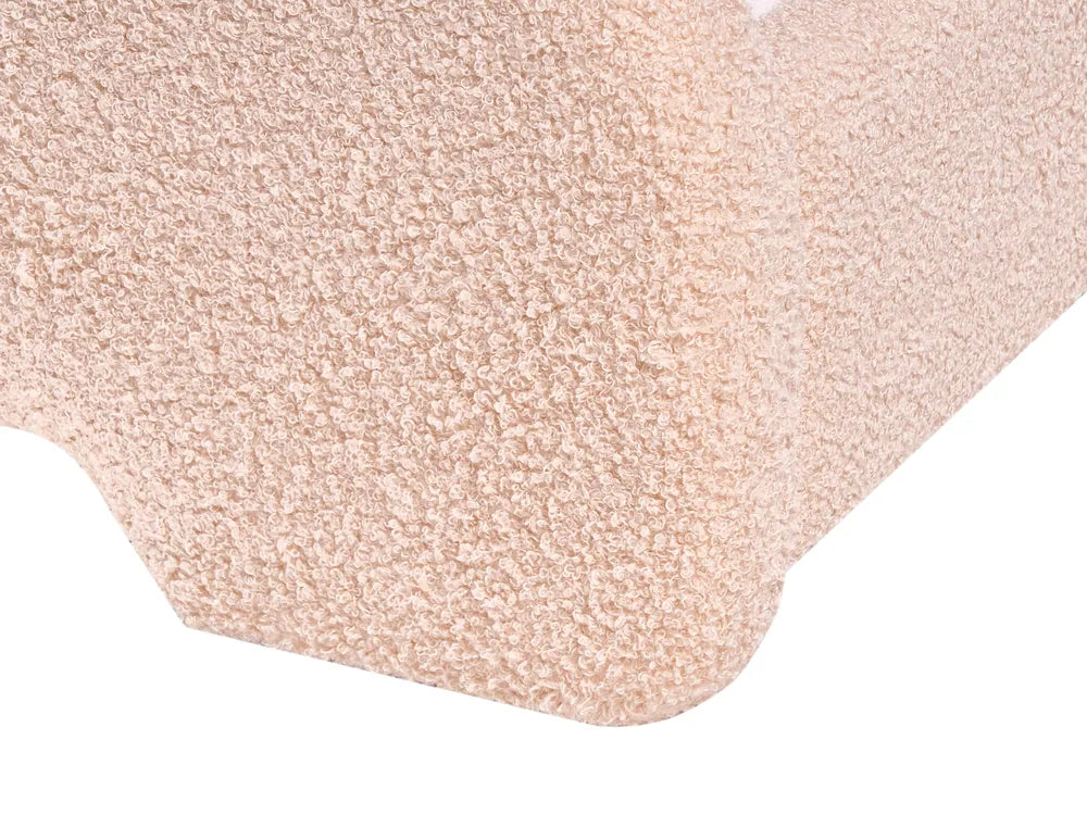 Kids Bed Rabbit Boucle 90 x 200 cm (EU Single) Beige Erberto