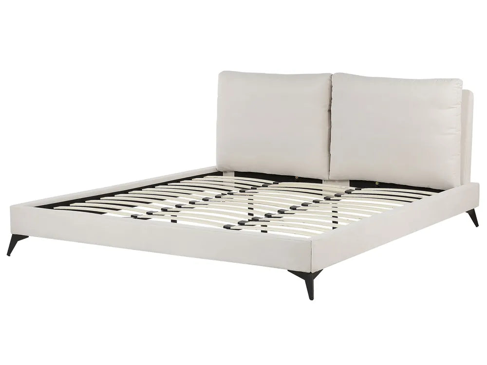 Bed Chenille 180 x 200 cm (EU Super King) Light Beige Avren